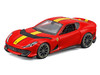 Ferrari 812 Competizione Red with Yellow Stripe Speed Icons Series 1/64 Diecast Model Car Maisto 15709RD