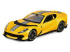 Ferrari 812 Competizione Yellow Metallic with Silver Stripe Speed Icons Series 1/64 Diecast Model Car Maisto 15709YL