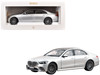 2021 Mercedes Benz S Class AMG Line Silver Metallic with Sunroof 1/18 Diecast Model Car Norev 183805