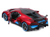Bugatti Divo Red Metallic with Carbon and Blue Accents Special Edition 1/24 Diecast Model Car Maisto 31526r