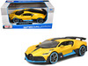 Bugatti Divo Yellow Metallic with Carbon and Blue Accents Special Edition 1/24 Diecast Model Car Maisto 31526y