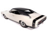 1969 Dodge Charger R T W1 White with Black Vinyl Top and Black Tail Stripe American Muscle Series 1/18 Diecast Model Car Auto World AMM1352