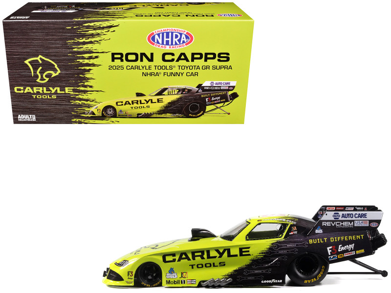 Toyota GR Supra NHRA Funny Car Ron Capps Carlyle Tools 2025 Limited Edition 1/24 Diecast Model Auto World AWN050