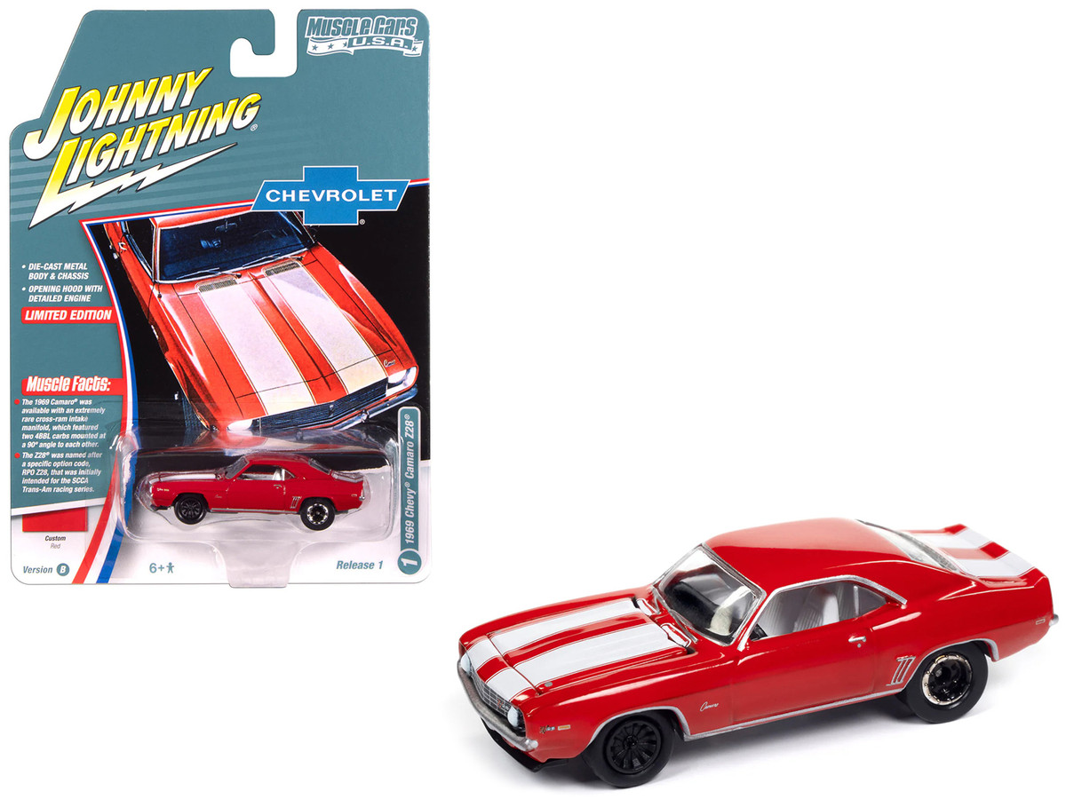 1969 Chevrolet Camaro Z28 Red with White Stripes and Interior