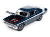 1970 Chevrolet Nova Yenko Deuce Fathom Blue Metallic with White Stripes Muscle Cars USA Series 1/64 Diecast Model Car Johnny Lightning JLMC034-JLSP383A