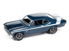 1970 Chevrolet Nova Yenko Deuce Fathom Blue Metallic with White Stripes Muscle Cars USA Series 1/64 Diecast Model Car Johnny Lightning JLMC034-JLSP383A