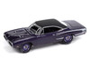 1970 Dodge Coronet Super Bee Mr Norm s Plum Crazy Metallic with Black Top and White Stripes 1/64 Diecast Model Car Johnny Lightning JLMC034-JLSP384B