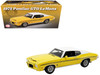 1972 Pontiac GTO LeMans Monarch Yellow with GTO Stripes and White Vinyl Top Limited Edition to 264 pieces Worldwide 1/18 Diecast Model Car ACME A1801227