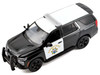 2025 Chevrolet Tahoe Police Pursuit Vehicle California Highway Patrol Black and White Law Enforcement and Public Service Series 1/24 Diecast Model Car Motormax 76645