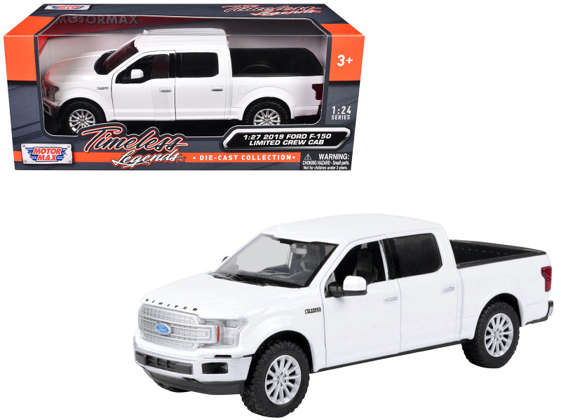2019 Ford F 150 Limited Crew Cab Pickup Truck White 1/27 Diecast Model Car Motormax 79364w