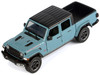 2021 Jeep Gladiator Rubicon Closed Top Pickup Truck Blue with Black Top 1/27 Diecast Model Car Motormax 79368bl
