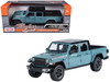 2021 Jeep Gladiator Rubicon Closed Top Pickup Truck Blue with Black Top 1/27 Diecast Model Car Motormax 79368bl