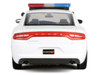 2023 Dodge Charger Pursuit Police Car Unmarked White with Flashing Light Bar Front and Rear Lights and 2 Sounds Builder s Kit 1/24 Diecast Model Car Motormax 79622BB-W