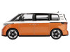 Volkswagen ID Buzz Van Candy White and Energetic Orange Metallic Limited Edition 1/64 Diecast Model Car Mini GT MGT01061