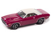 1971 Dodge Challenger R T Panther Pink with White Top and Interior Classic Gold Collection 1/64 Diecast Model Car Johnny Lightning JLCG033-JLSP417A