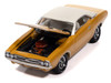 1971 Dodge Challenger R T Butterscotch with White Top and Interior Classic Gold Collection 1/64 Diecast Model Car Johnny Lightning JLCG033-JLSP417B