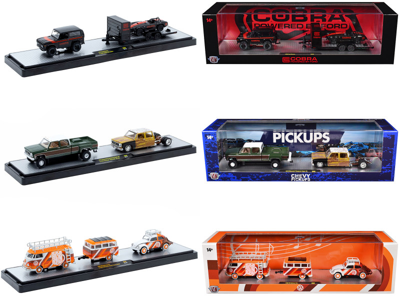Auto Haulers Set of 3 Trucks Release 90 Limited Edition to 8000 pieces Worldwide 1/64 Diecast Models M2 Machines 36000-90
