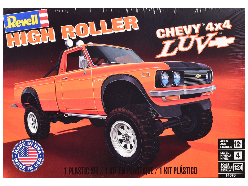 Level 4 Model Kit Chevrolet LUV 4x4 Pickup Truck High Roller 1/24 Scale Model Revell 14576