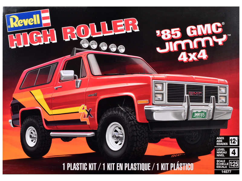 Level 4 Model Kit 1985 GMC Jimmy 4x4 High Roller 1/25 Scale Model Revell 14577