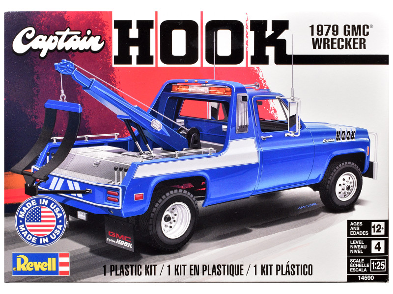 Level 4 Model Kit 1979 GMC Wrecker Tow Truck Captain Hook 1/25 Scale Model Revell 14590