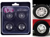 Drag Wheel and Tire Set of 4 pieces from 1961 Chevrolet Corvette Gasser for 1/18 Scale Models ACME A1800935W