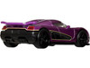 Koenigsegg Agera R Purple Metallic with Black and Yellow Stripes Timeless Icons Series Diecast Model Car Hot Wheels JBK93