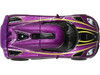 Koenigsegg Agera R Purple Metallic with Black and Yellow Stripes Timeless Icons Series Diecast Model Car Hot Wheels JBK93