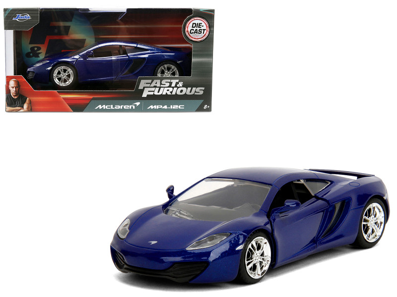 McLaren MP4 12C Blue Metallic Furious 7 2015 Movie Fast & Furious Series 1/32 Diecast Model Car Jada 35695