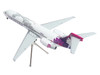 Boeing 717 200 Commercial Aircraft Hawaiian Airlines N492HA White with Purple Tail Graphics Gemini 200 Series 1/200 Diecast Model Airplane GeminiJets G2HAL1351