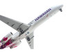 Boeing 717 200 Commercial Aircraft Hawaiian Airlines N492HA White with Purple Tail Graphics Gemini 200 Series 1/200 Diecast Model Airplane GeminiJets G2HAL1351