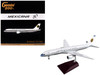 Boeing 757 200 Commercial Aircraft Mexicana Retro Livery N380RM White with Tail Graphics Gemini 200 Series 1/200 Diecast Model Airplane GeminiJets G2MXA806