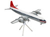 Lockheed L 188 Electra Commercial Aircraft Northwest Orient N128US White and Gray with Blue Stripes and Red Tail "Gemini 200" Series 1/200 Diecast Model Airplane GeminiJets G2NWA1028