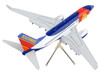 Boeing 737 700 Commercial Aircraft with Flaps Down Configuration Southwest Airlines Colorado One N230WN White and Blue Gemini 200 Series 1/200 Diecast Model Airplane GeminiJets G2SWA460F