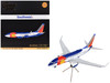 Boeing 737 700 Commercial Aircraft with Flaps Down Configuration Southwest Airlines Colorado One N230WN White and Blue Gemini 200 Series 1/200 Diecast Model Airplane GeminiJets G2SWA460F