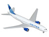 Boeing 777 200ER Commercial Aircraft with Flaps Down United Airlines N798UA White with Blue Tail 1/400 Diecast Model Airplane GeminiJets GJ2230F