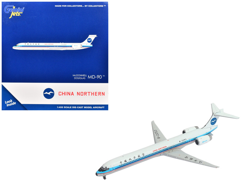 McDonnell Douglas MD 90 Commercial Aircraft China Northern Airlines B 2253 White with Blue Stripes 1/400 Diecast Model Airplane GeminiJets GJ2347