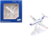 Yakovlev Yak-40 Commercial Aircraft LOT Polish Airlines SP-GEA White with Blue Stripes and Tail 1/200 Diecast Model Herpa HE573139