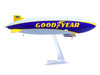 Zeppelin NT Aircraft Goodyear Blimp - Wingfoot One N1A Gray and Blue with Yellow Stripes 1/200 Diecast Model Herpa HE573634