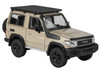 2023 Toyota Land Cruiser 71 Sandy Taupe 70th Anniversary with Roofrack 1/64 Diecast Model Car Paragon PA-55568