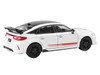 2025 Honda Civic Type R FL5 Ultimate Edition White with Red Stripes and Black Top 1/64 Diecast Model Car Paragon PA-55589
