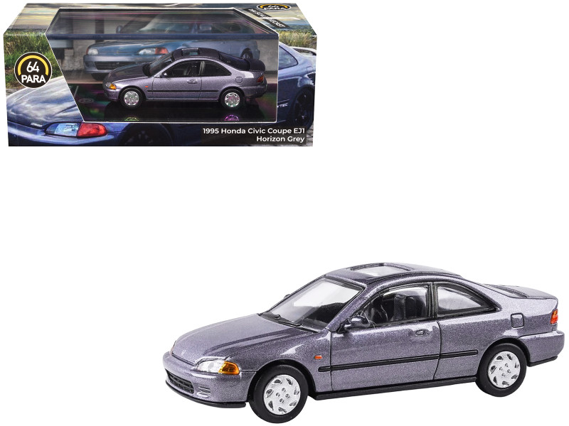 1995 Honda Civic Coupe EJ1 Horizon Gray Metallic with Sunroof 1/64 Diecast Model Car Paragon PA-55766