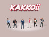 "Kakkoii" 6 piece Diecast Figures Set 1/64 Scale Models American Diorama AD-2425MJ