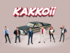 "Kakkoii" 6 piece Diecast Figures Set 1/64 Scale Models American Diorama AD-2425MJ