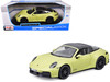 Porsche 911 Targa 4 GTS 992 2 Yellow with Black Top Special Edition Series 1/18 Diecast Model Car Maisto 31470YL