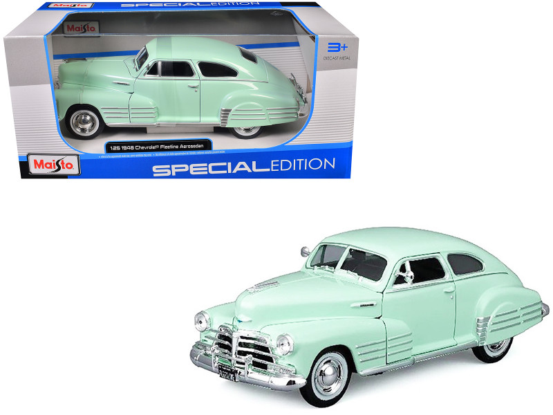 1948 Chevrolet Fleetline Aerosedan Light Green Special Edition Series 1/25 Diecast Model Car Maisto 32921GRN