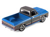 1972 Chevrolet Cheyenne C10 Short Bed Pickup Truck Electric Blue and Gunmetal Gray Metallic Hobby Exclusive Series 1/64 Diecast Model Car Greenlight GL30567
