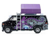 1978 GMC Vandura Custom Van Black with Wizard Graphics and White Top with Camp otel Cartop Sleeper Tent The Great Outdoors Series 4 1/64 Diecast Model Car Greenlight 38080C
