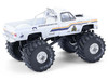 1986 Chevrolet Silverado Monster Truck Royal Canadian Mounted Police White with Stripes Kings of Crunch Hot Pursuit Special Edition 1/64 Diecast Model Car Greenlight 49170D