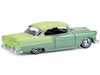 1956 Chevrolet Bel Air Lowrider Laurel Green Metallic and Crocus Yellow Two Tone with Green Interior California Lowriders Series 7 1/64 Diecast Model Car Greenlight 63080A