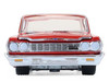 1964 Chevrolet Biscayne Lowrider Silver Metallic and Red Two Tone California Lowriders Series 7 1/64 Diecast Model Car Greenlight 63080B